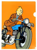 A4 Plastic Folder: Tintin Motorbike